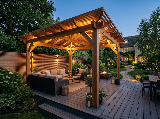 Timber pergola & decking, pergolas, decking & garden structures by Beyond The Wall