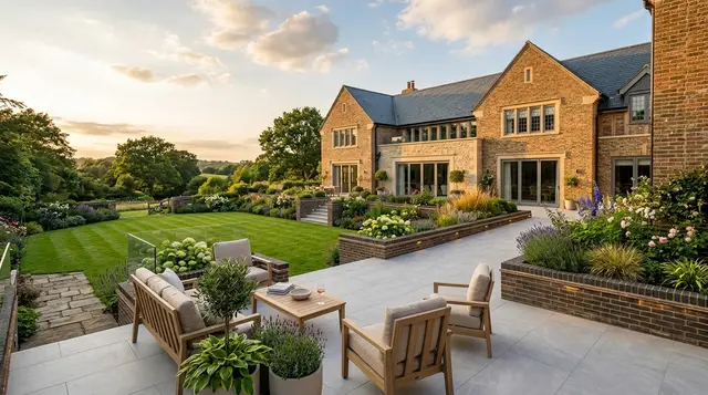 Porcelain garden terrace, patios & porcelain paving by Beyond The Wall